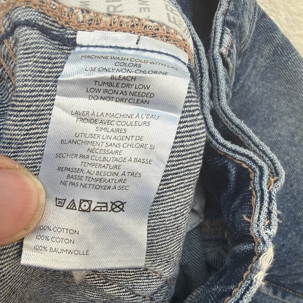 Free People We The Free Denim Mini Skirt‎ Women's 29 Button Front Y2K Boho